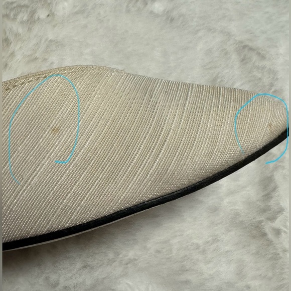 VTG 80’s Cream Dolce by Pierre Heels Scalloped Edge Textured Linen SZ 8 Bridal - Picture 11 of 16